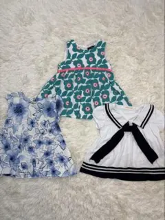 【3枚セット】女の子 90 まとめ売り オールドネイビー セーラー 花柄