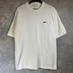 LACOSTE ワンポイントロゴ サマーニット　L　半袖　ワニ　ワッペンのサムネイル