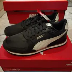 PUMA SOFTFOAM+ スニーカー 24．5cm ブラック/ホワイト