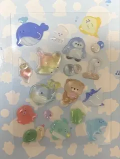 【正規品】ボンボンドロップシール　海のいきもの　おすそ分け