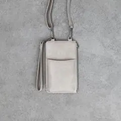 マルチ ミニ ポシェット エクリュ ホワイト 白 ウォレット スマホ入れ 財布