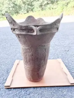 縄文土器 陶芸 縄文式土器　修復跡あり 縄文土器 陶芸 縄文式土器 修復跡あり - メルカリ