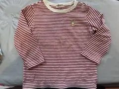 赤と白のストライプ 長袖Tシャツ 90cm ホットビスケッツ