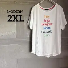 MODERN BANKER 【2XL】【3L】多言語挨拶 Tシャツ XXL