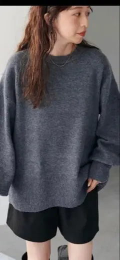 ディスコート　グレーニット　スリット入り