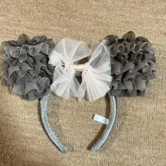 ディズニー フリル付きカチューシャ グレー