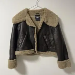 【人気商品】ZARA ムートンジャケット　Sサイズ