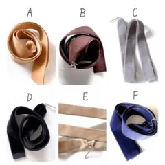 幅広 ベロアリボンのポニーフック