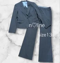 【美品】洋服の青山×佐々木希　NLINE　スーツセットアップ　ストレッチ　11 青山 - n♡lineリクルートスーツ3点セット ブラック 佐々木希