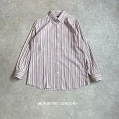BURBERRY LONDON/BDシャツ/L/ストライプ/綿100%/日本製