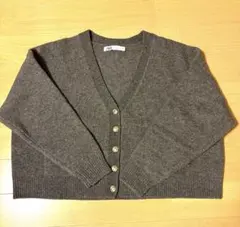 【新品未使用】ZARA ザラ ゴールドボタン ショートカーディガン