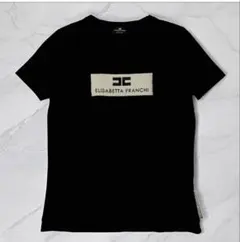 【美品】エリザベッタフランキ ロゴTシャツ S 黒のサムネイル