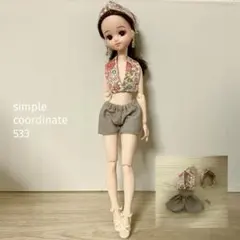 ハンドメイド服484 ドール服セット リカちゃん服サイズ 水着セット
