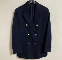 美品GUネイビー ダブルブレスト ブレザーXL