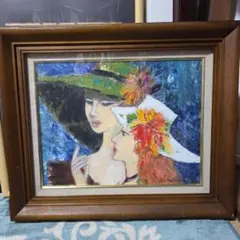 油絵 菅家令子 絵 絵画 インテリア F3-32023 愛しい女たち - メルカリ