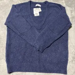 OPAQUE.CLIPブルー ニットセーター M