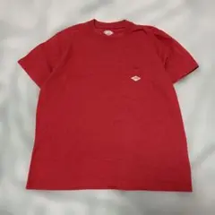 美品 DANTON ポケットTシャツ レッド 無地Tのサムネイル