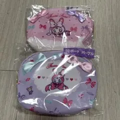 サンリオ当りくじ　メゾピアノポーチ セット ピンク パープル