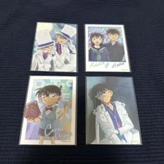 名探偵コナン　ツインブロマイド　4枚　コナン　怪盗キッド　黒羽快斗　中森青子