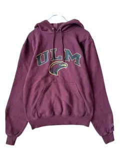 【champion】ULMロゴ バーガンディパーカー　XSサイズ　古着　海外