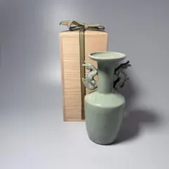 希少】申相浩 青磁花瓶 韓国人間国宝 釜谷陶房 花入 花器 共箱 新品