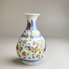 中国 五彩 童子 人物瓶 色絵 染付 粉彩 花瓶 - メルカリ