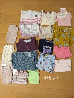 キッズ服セット 100cm~110cm 多色 花柄17着セット　春物