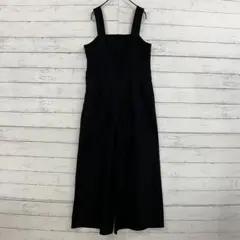 GU ブラック サロペット オールインワン ワイドパンツ レディース Sサイズ