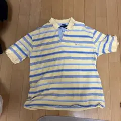 TOMMY HILFIGER ストライプ ポロシャツ XXL