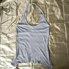 CINAMOD】 RIB SET CAMI グリーン×ブラウン ホルターネック - メルカリ
