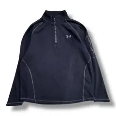 F1331　【即購入OK】UNDER ARMOUR　ジップフリース　L　ブラック