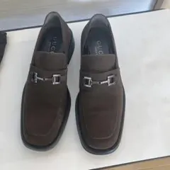 【美品】GUCCI グッチ ホースビットローファー スエード 茶 42.5E
