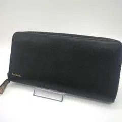 【美品】ポールスミス 長財布 レザー ラウンドファスナー ブラック
