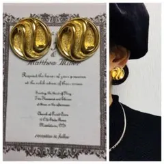 929☺︎アンティークゴールドのヴィンテージ風ピアス☺︎