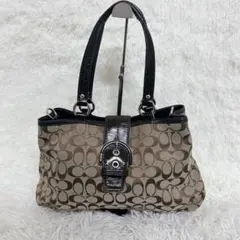コーチ ショルダーバッグ 2way シグネチャー キャンバス レザー