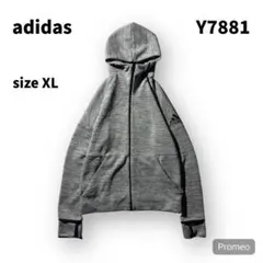 【即購入OK】adidas パーカー　フーディー　サイズO グレー