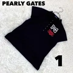 極美品 PEARLY GATES パーリーゲイツ ゴルフ ポロシャツ ブラック1のサムネイル