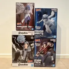 NARUTO フィギュア 4種セット　サスケ　イタチ　カブト　カカシのサムネイル