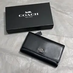 ジャンク COACH コーチ ウォレットバッグ 長財布 黒 レザー