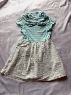 mezzo piano／メゾピアノ　140 レーススカート 半袖ワンピース