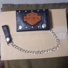 00s90sハーレーダビッドソン　トラッカーウォレット　3つ折り財布　USA製