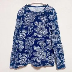 TALBOTS ペイズリー柄プリント 長袖Tシャツ L ロンT