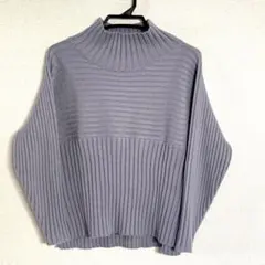 ロペピクニック　リブ編みタートルネック長袖ニット　38