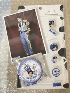 のぞいてみるく展 M!LK 塩崎太智 シール 缶バッジ 写真 セット
