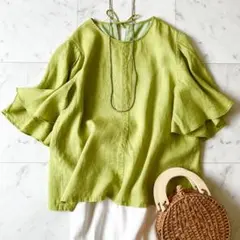 美品✨パラスパレストオカ リネン(タンクトップ部:コットン) フレンチ 