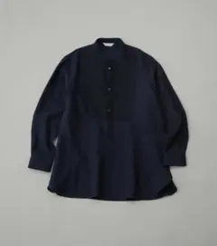 【ほぼ新品】ASSEMBLANC ネイビーポプリンシャツ（元¥20,900）