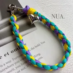 パラコード　スマホストラップ　ハートチャーム付き