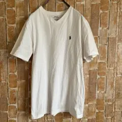 Polo Ralph Lauren ホワイト Vネック Tシャツ サイズL