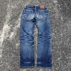 SAMURAI JEANS デニムパンツ 革パッチ ハチノス ダメージ加工