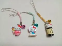 【ゆうパケット】ハローキティ 根付け　小田原 3個セット